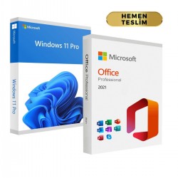 Windows 11 PRO + Office 2021 PRO Dijital Lisans Anahtarı ÖMÜR BOYU GARANTİLİ ESD KEY HEMEN TESLİM