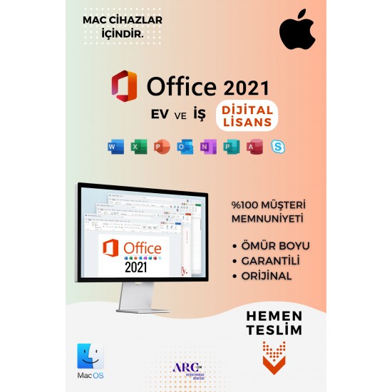 Office 2021 Ev ve İş - Dijital Lisans Anahtarı, OFFICE, ÖMÜR BOYU, GARANTİLİ, ESD KEY