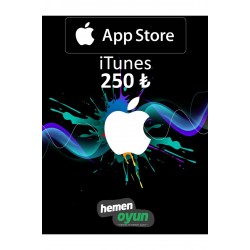 App Store Itunes 250 TL Hediye Kartı Bakiye Ios