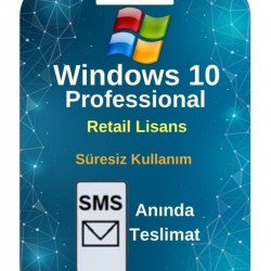 Windows 10 Professional Lisans - Süresiz Kullanım-anında Teslimat